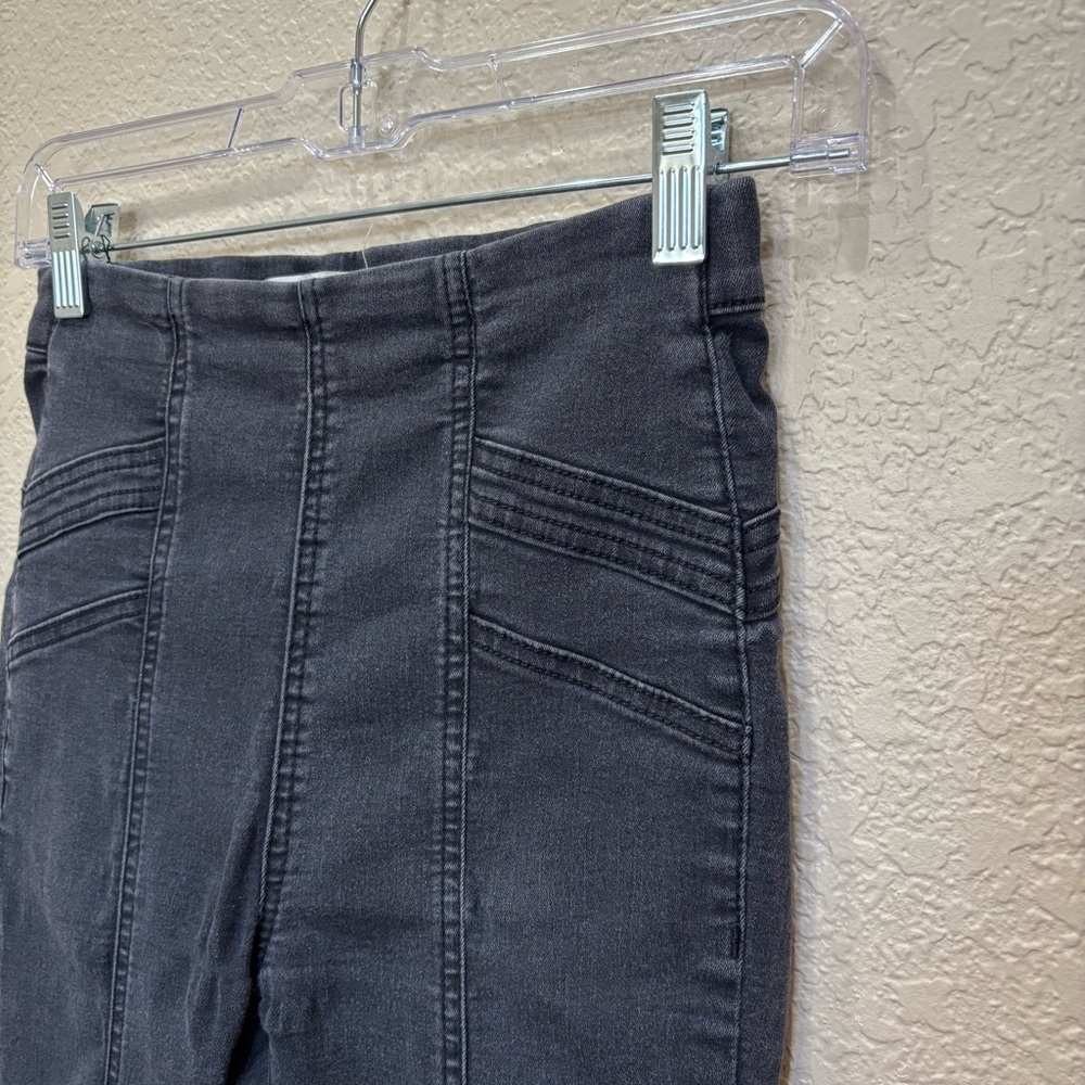 Free People | We the Free Feel Alright Pull On Skinny Jeans in Rinse Black Sz 25 - Picture 5 of 11